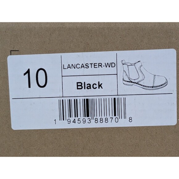 Vance Co Boots Mens 10 Wide Lancaster Chelsea Black Ankle Top Casual Shoes NEW